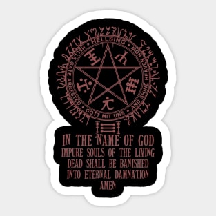 Impure Souls of The Living Dead Shall Be Banished Into Eternal Damnation Sticker